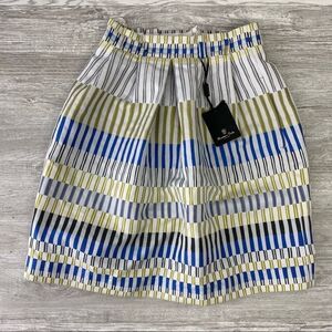 NWT Mossimo Dutti MultiColor Strip pleated Skirt